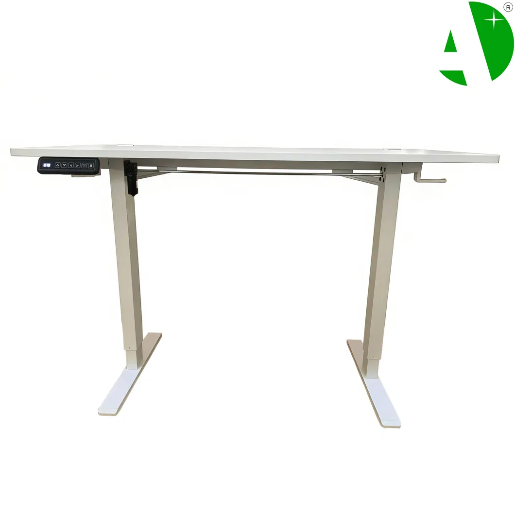 (AS-A2044WHE-1206(All White)) Computer Director Gaming Desk Mooden Adjustable Height Table Home Office Guangzhou Furniture