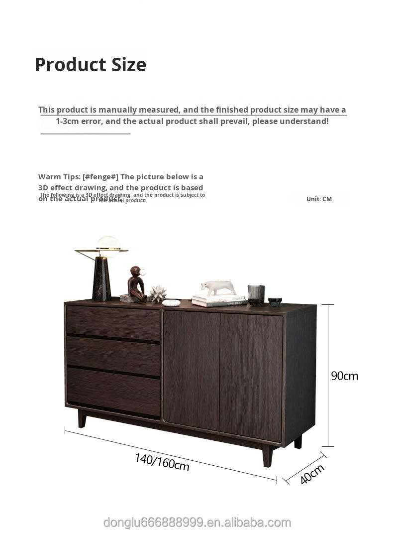 Modern Luxury Solid Wood Sideboard Cabinet Detail 8