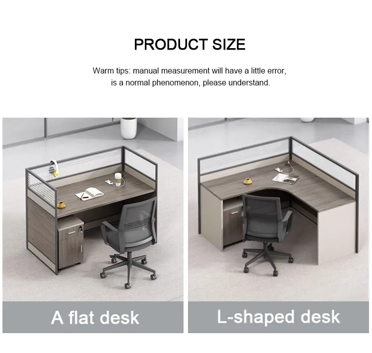 Modern Commercial Office Desk 4-Person Workstation Furniture MFC Material Modular Extendable Convertible Partition for Home Use