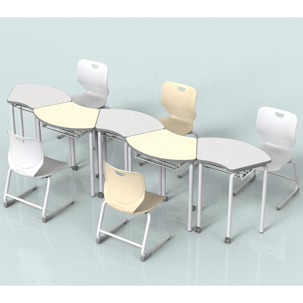 Foshan Wholesale School Furniture Classroom Table Desks Student Study School Training Room Chair