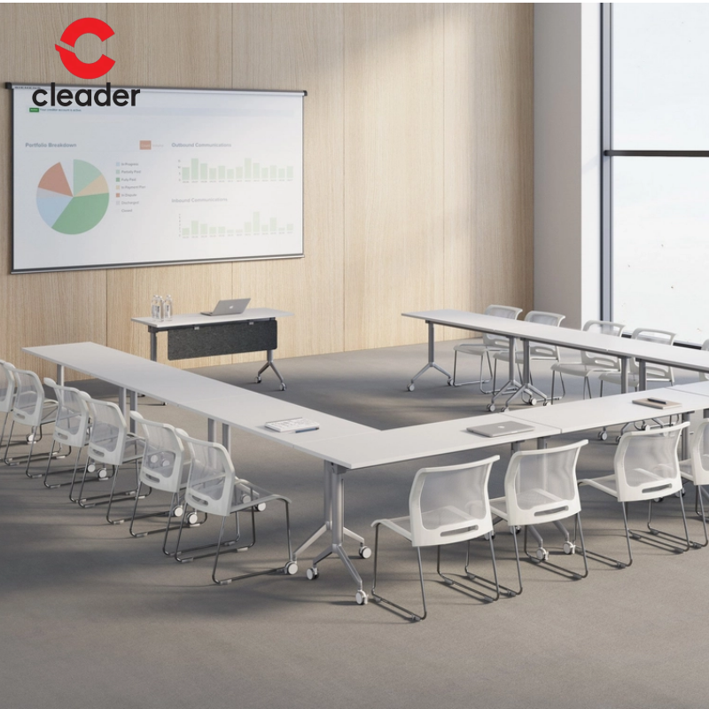 Modern Portable Minimalist Design Office &amp; School Conference &amp;Training Desk Table for Small Spaces