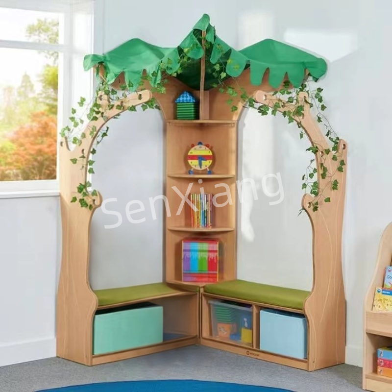 Kindergarten Furniture Preschool Library Tree Bookshelf Daycare Classroom Reading Corner Childcare Learning Center for Classroom