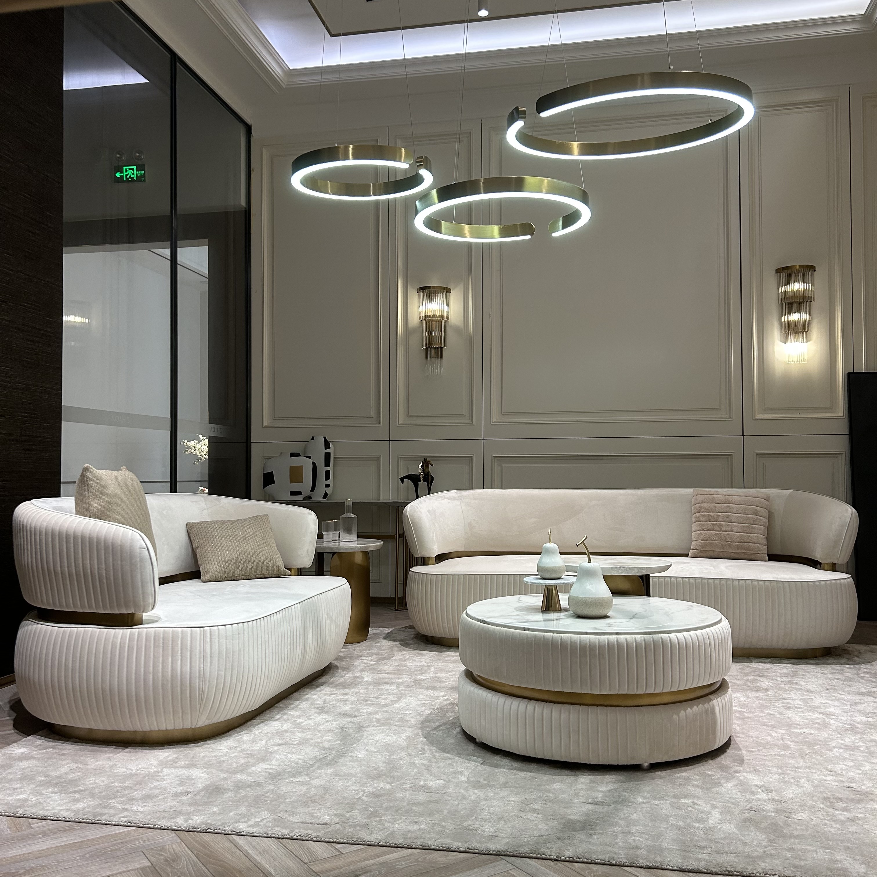 Modern Minimalist Italian Style l Shape 1 2 3 Seater Sofas Set Luxury Modular Sectional Suite Couch Villas Living Room Furniture