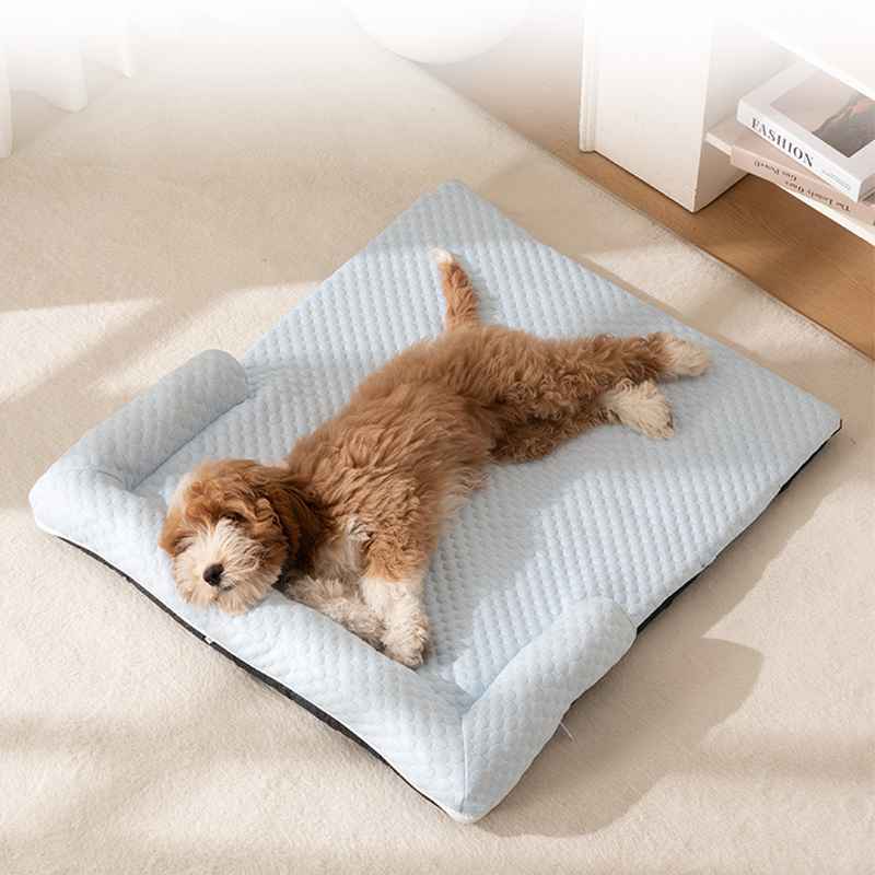Summer Ice Sense Soft Dog Sleeping Mat All Seasons Detachable Washable Pet Sofa Bed for Cats and Dogs