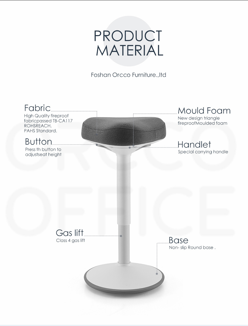 Modern Small Interior Space Saving Furniture for Small Apartments Workshop Sit-stand Workstation Height-adjustable Office Stool