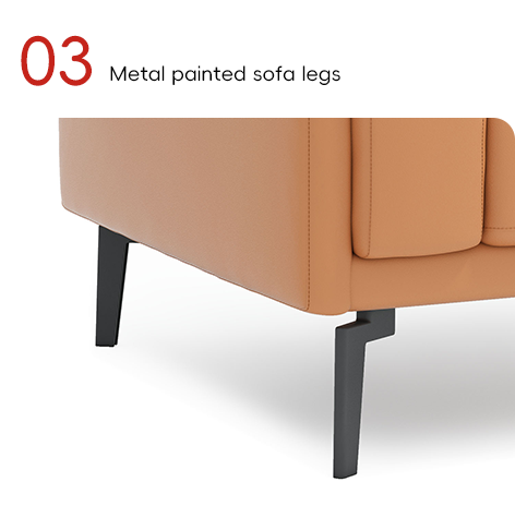Xipi Office Sofa European Design Style Minimalist Wooden Steel Leather Modular Sectional Living Room Hotel School Outdoor Use Support customization