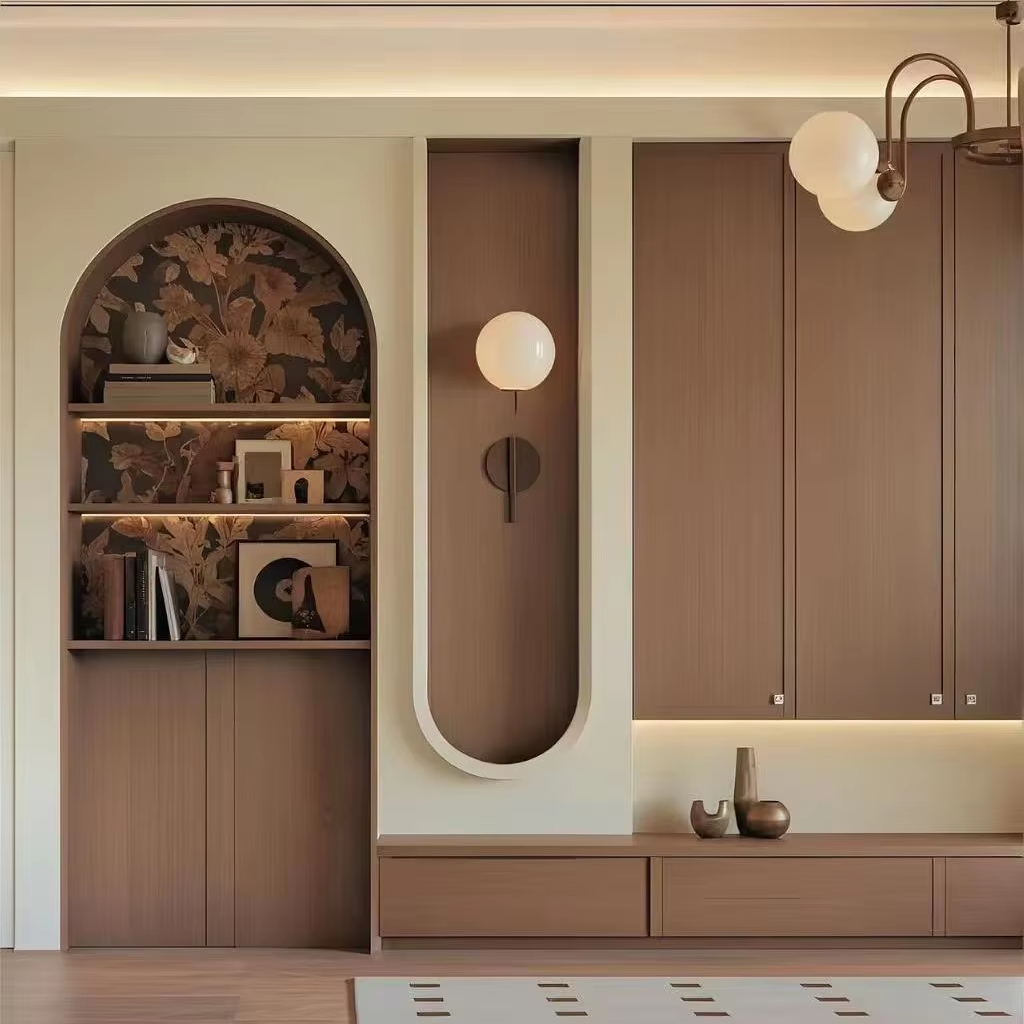 Small Apartment Living Room Cabinet Modern Customized Whole House Furniture Storage Display Cabinet Space Saving Design