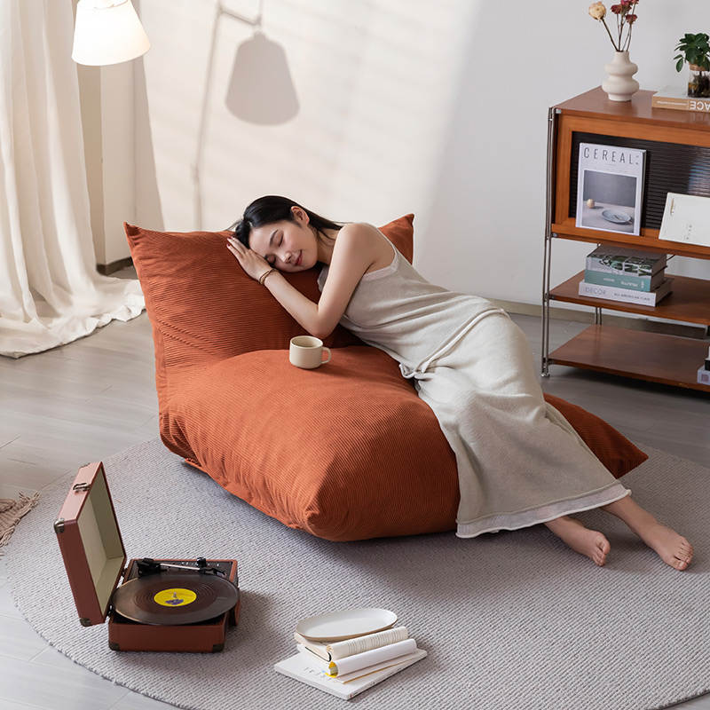 Modern Luxury Memory Foam Filled Lazy Sofa Bean Bag Pouf Chair Fabric Upholstery Bean Bag Chair For Adults