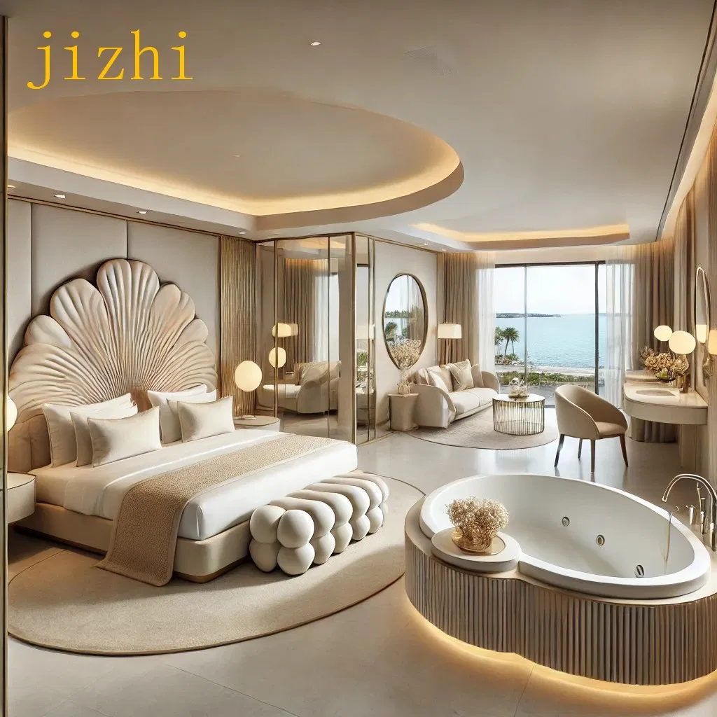 Eco-Friendly Hotel Bedroom Furniture FSC Certified Sustainable Wooden Hotel Bedroom Set with Anti-Scratch Surface for Hotel Suit