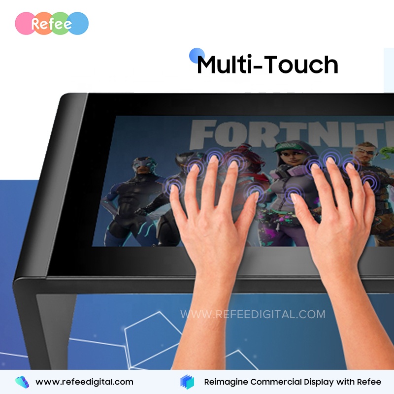 Conference Advertising Stand Menu Holder Led Coffee Touch Screen Table With Game Interactive Restaurant 16.7m,black 178 /178 5ms
