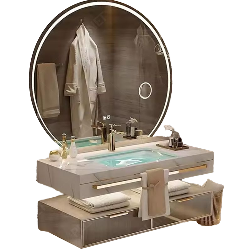 Modern Hot-Selling Factory Wholesale Bathroom Vanities Reasonable Price Modern Plywood Particle Board Furniture High Bathroom