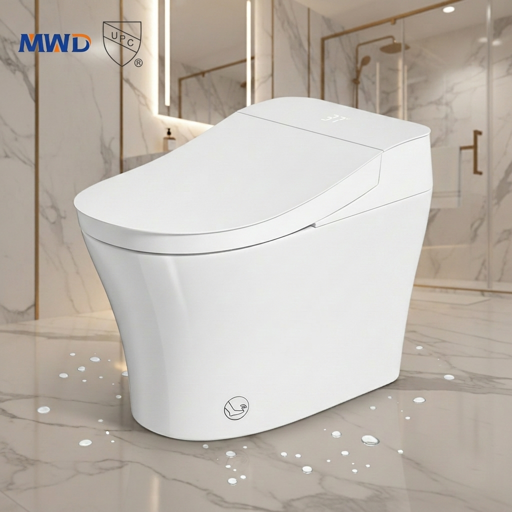 MWD Wholesale Smart Toilet Automatic Flush Intelligent WC Electric Bidet With Heated Seat Remote Control Modern Sanitary Ware
