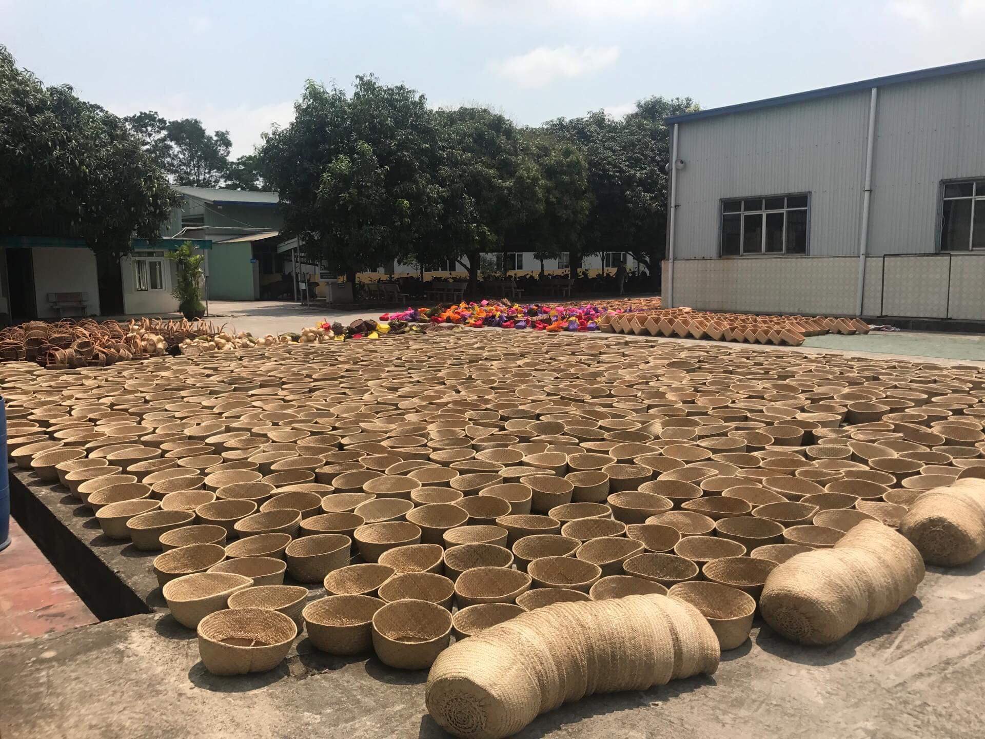 Artisans sorting materials