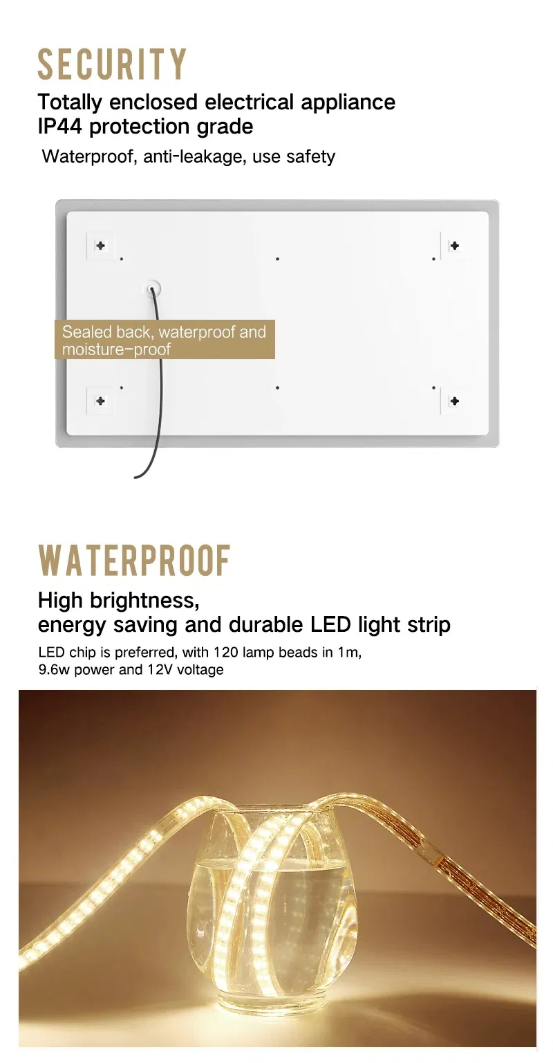 Modern Illuminated Bathroom Mirror with Stylish Decorative Accents