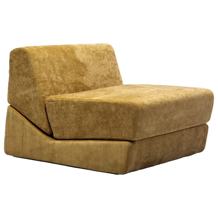 French Style Small Modular Metal Folding Sofa Genuine Leather Multifunctional Living Room Hall Application Simple Design