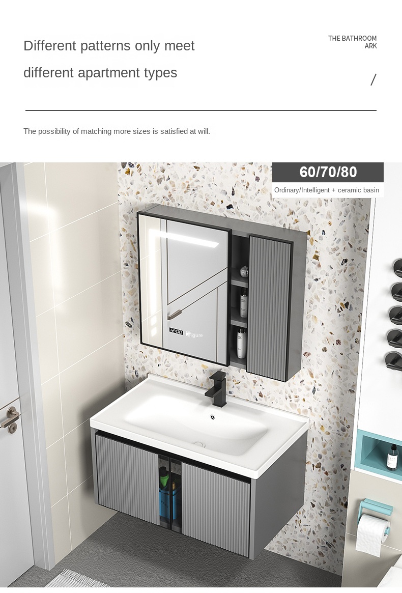 Modern Luxury American Bathroom Vanity Cabinets for Apartment Use