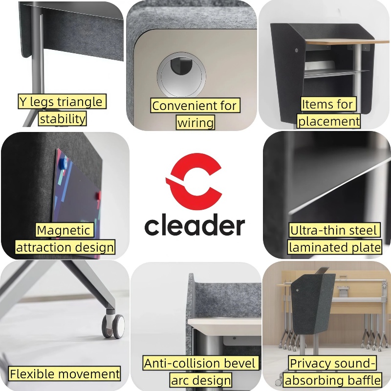 Modern Portable Minimalist Design Office &amp; School Conference &amp;Training Desk Table for Small Spaces