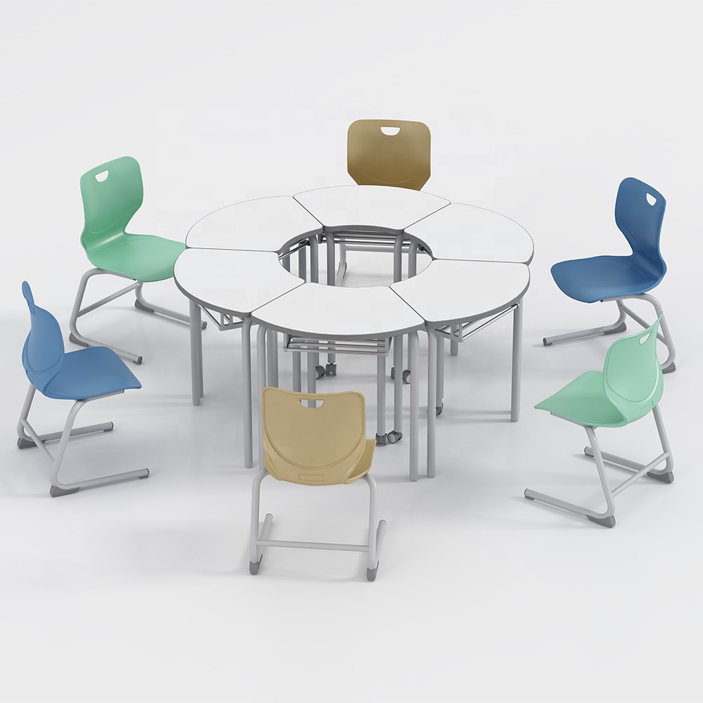 Foshan Wholesale School Furniture Classroom Table Desks Student Study School Training Room Chair