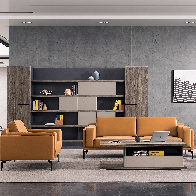 Xipi Office Sofa European Design Style Minimalist Wooden Steel Leather Modular Sectional Living Room Hotel School Outdoor Use Support customization
