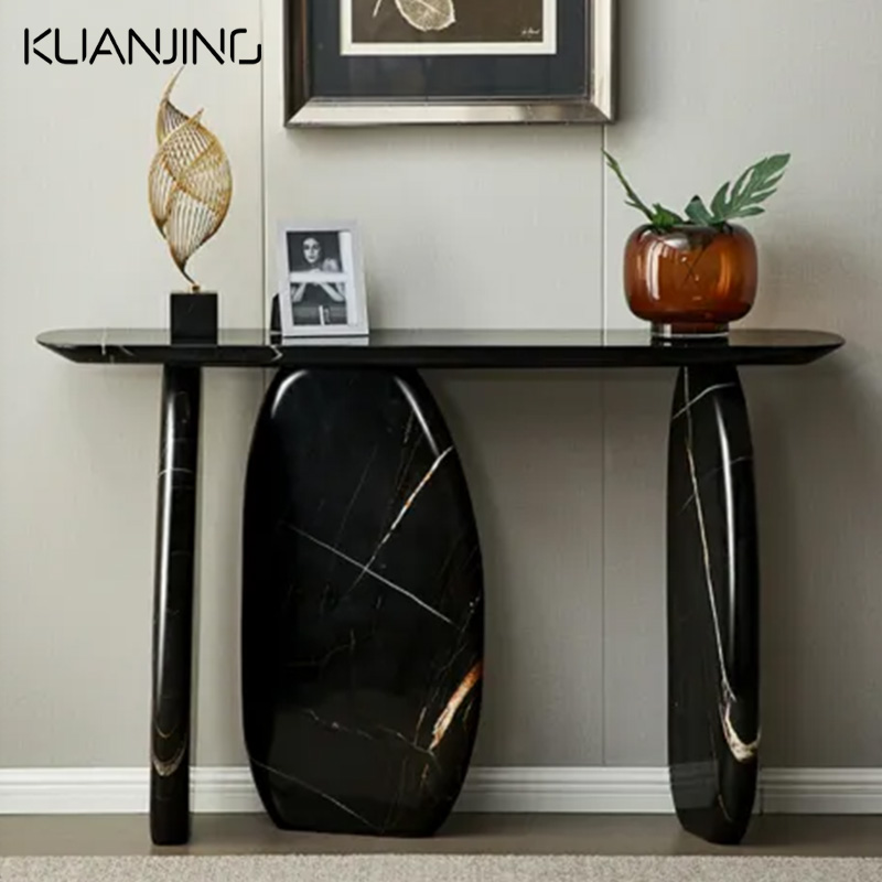 Luxury Marble Top Base Hallway Corner Entryway Console Table Porch Desk Home Decoration Furniture