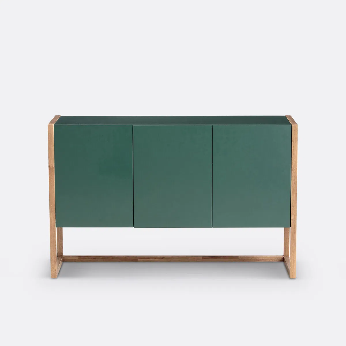 Eco-Friendly Solid Wood Storage Sideboard with Recycled Wood Frame &amp; Adjustable Shelves for Sustainable Living