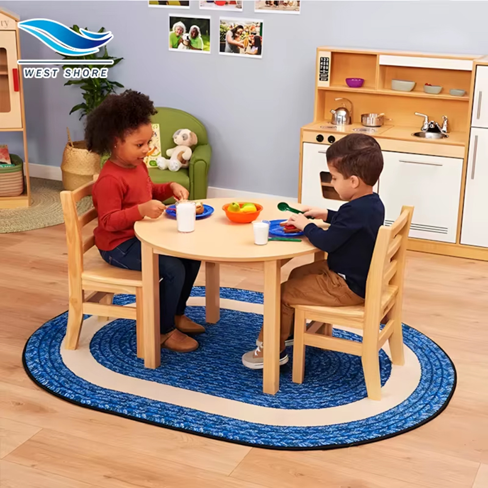 Montessori Kindergarten Table and Chair Daycare Furniture Preschool Wooden Nursery Learning Center Waldorf Preschool Furniture