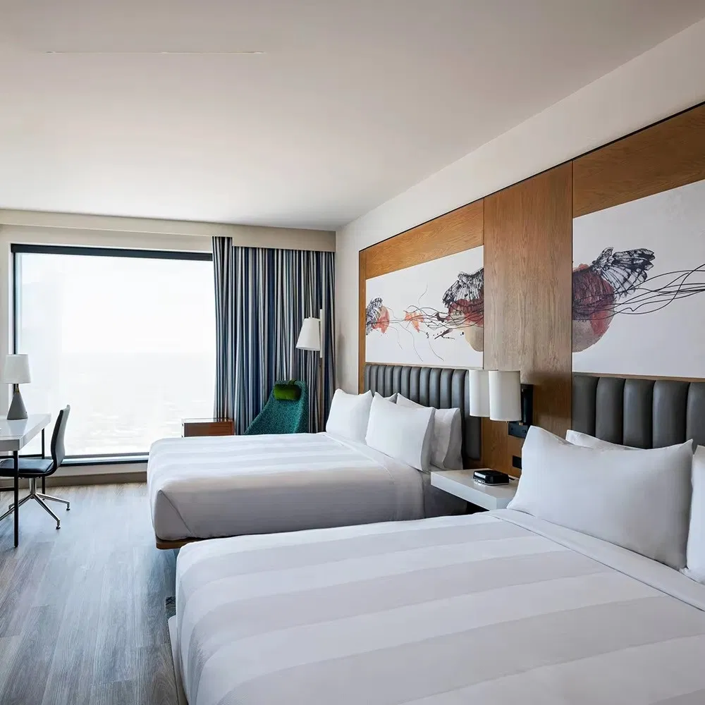 Wholesale FF&E Suppliers Durable Eco Friendly Commercial Hotel Guest Bedroom Furniture Bed Furniture