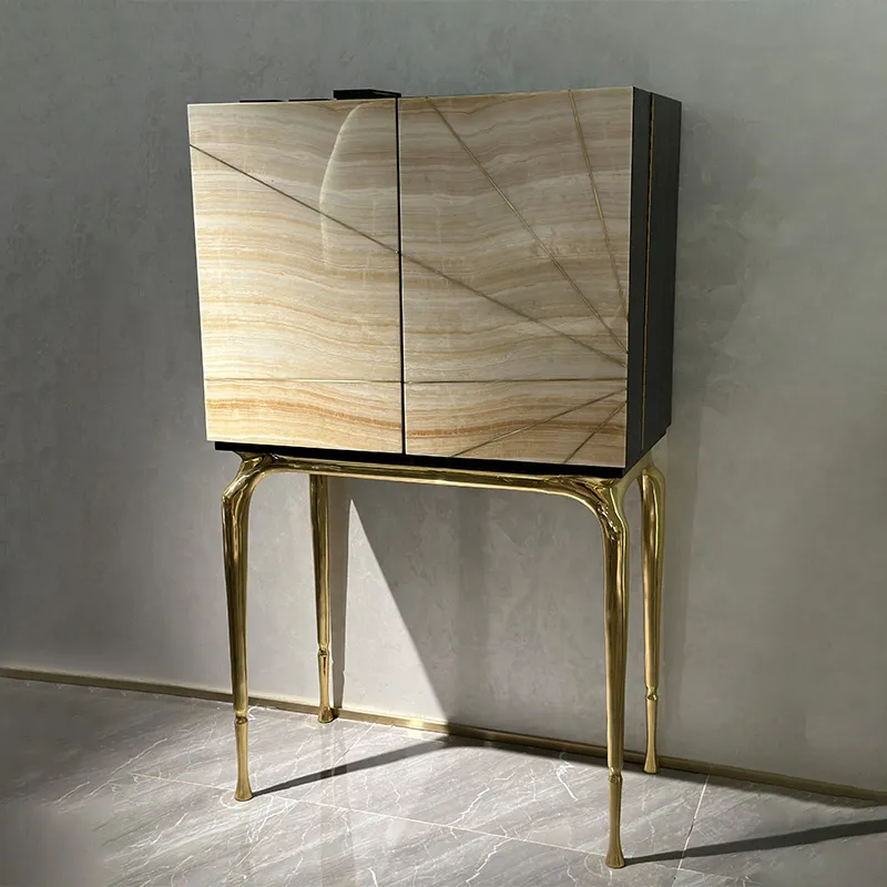 Modern Furniture Decorative Hallway Living Room Buffet Cabinets Silk Road Patterned Accent Sideboard