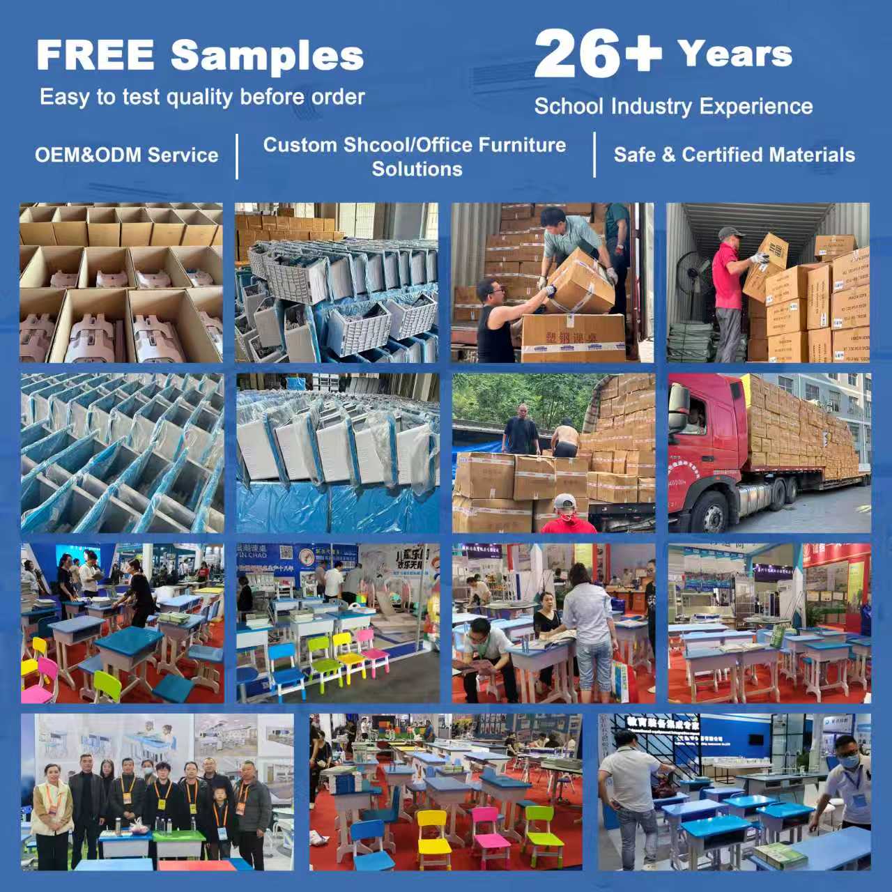 For Kindergarten Nursery Preschool Daycare School Classroom Kids Plastic Tables and Chairs Student Study Furniture