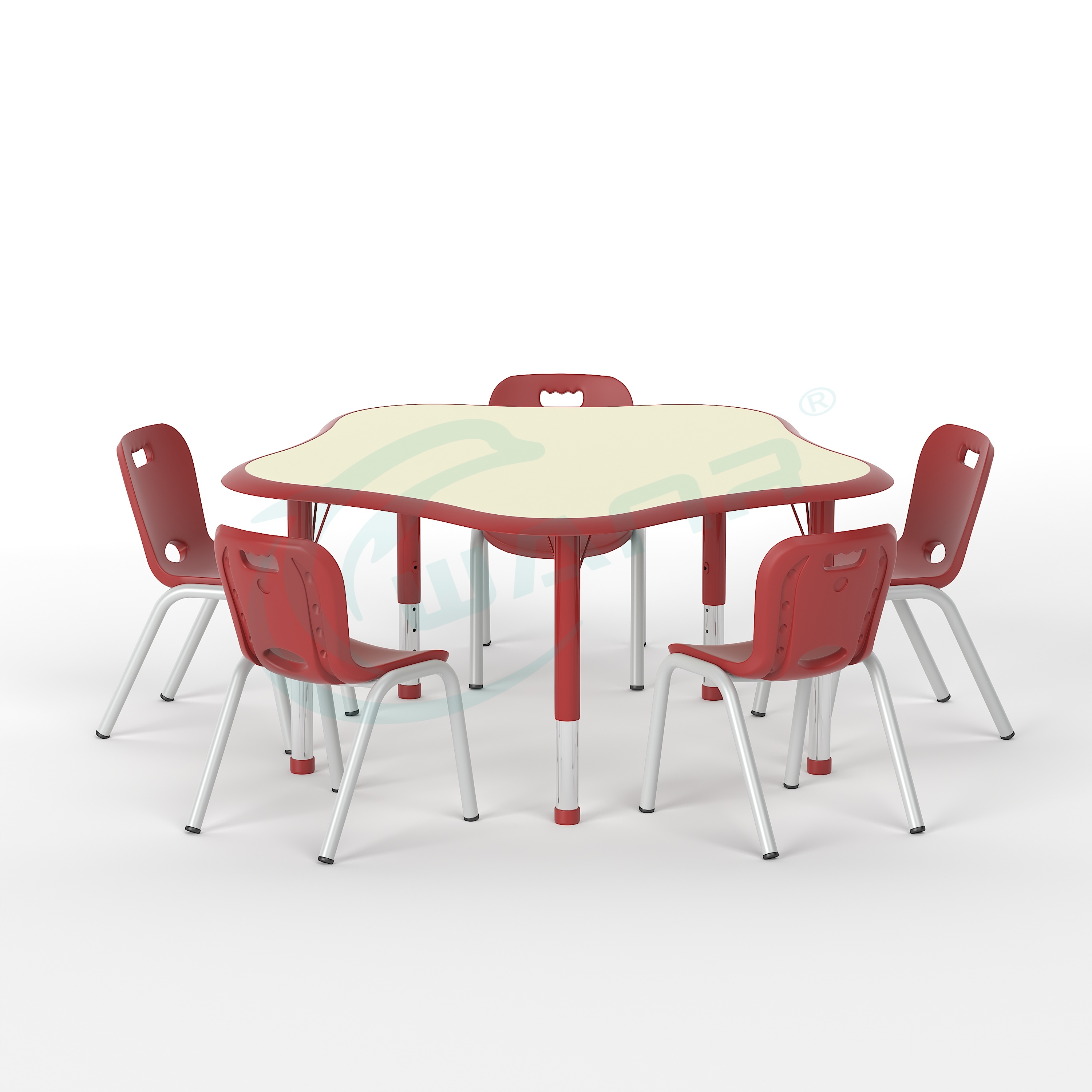 Modern Design Plastic School Preschool Furniture Colorful Children's Nursery Tables and Chairs for Home Office Kindergarten