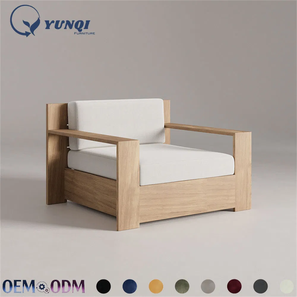 More Design Sustainable Teak Wood Outdoor Loveseat Sofa Eco-Friendly Garden Furniture
