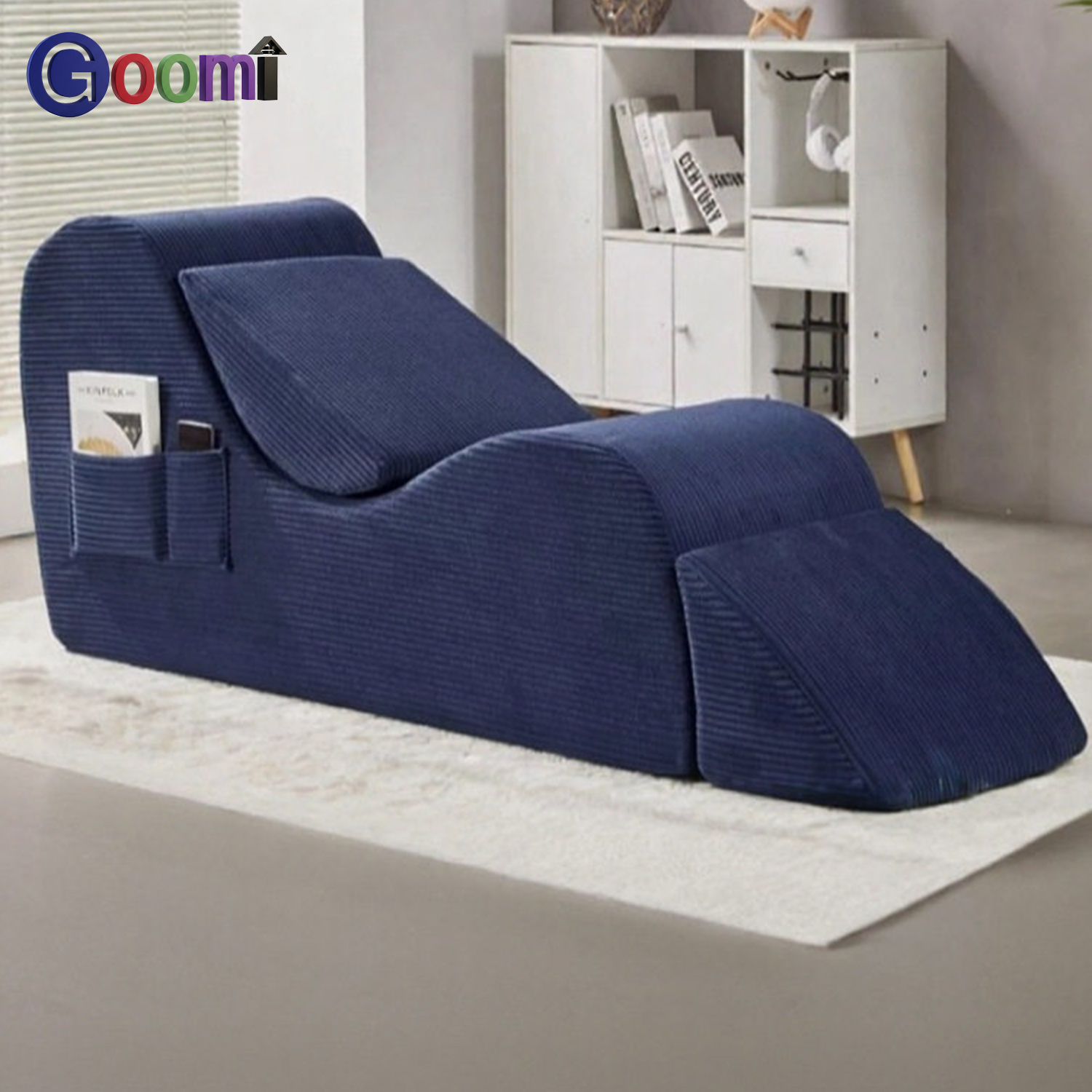 Compact Compressed Irregular Sofa Chair Couple Chaise Lounge Yoga Lazy Lounger Small Space Furniture for Living Room Bedroom