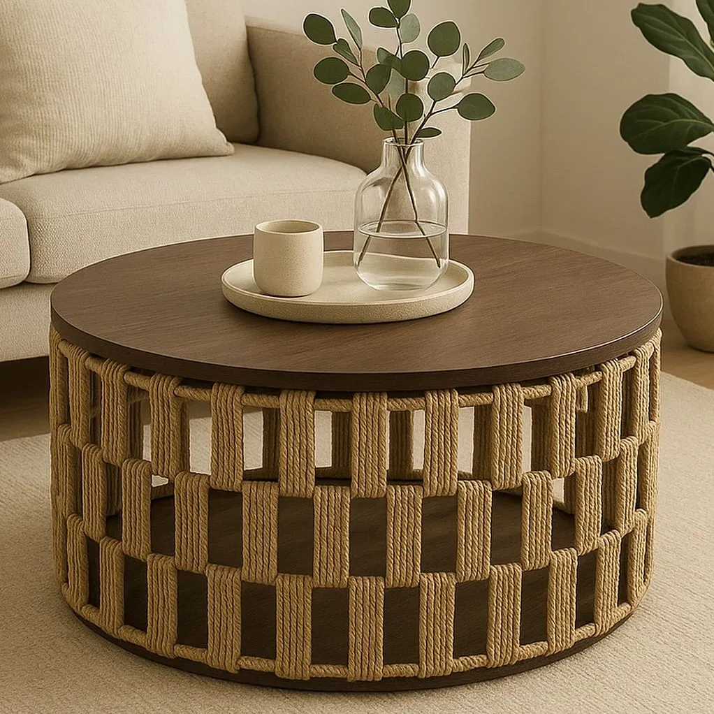 Durable Sustainable Decorative Coffee Table with Sturdy Legs for Home Living Room