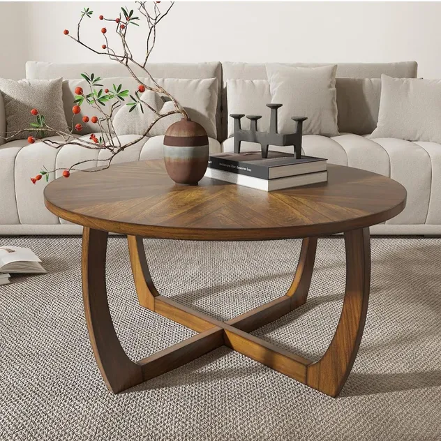 Durable Sustainable Decorative Coffee Table with Sturdy Legs for Home Living Room