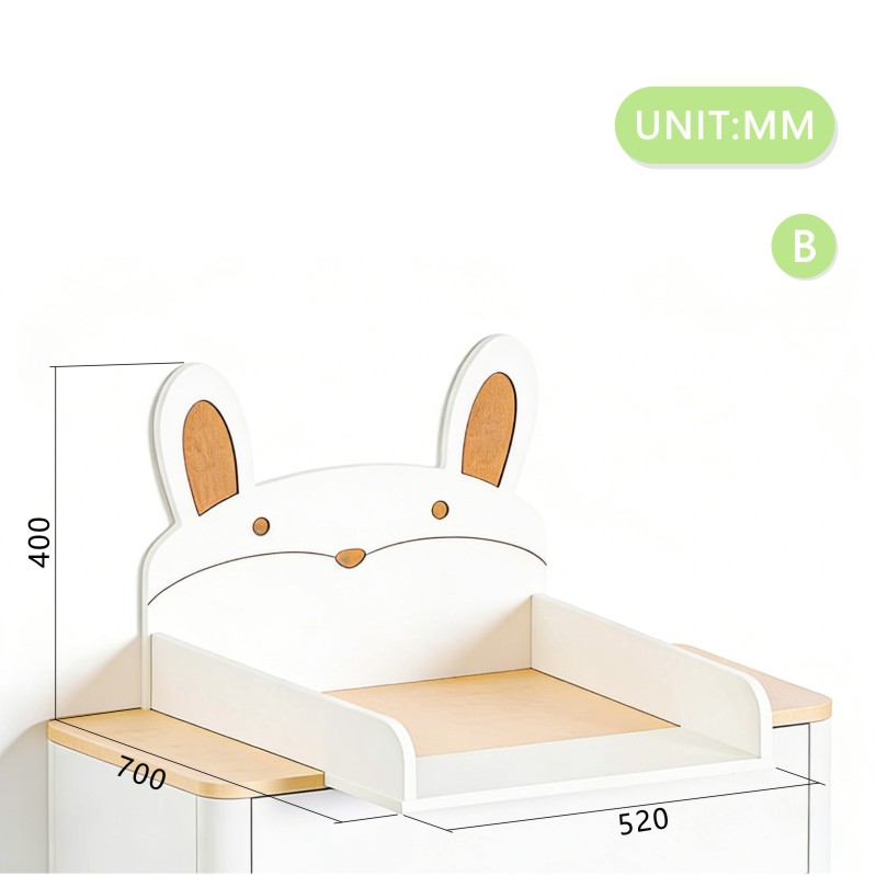 Customizable Montessori Wooden Changing Table for Nursery Daycare Preschool Kids Room Baby Care Furniture