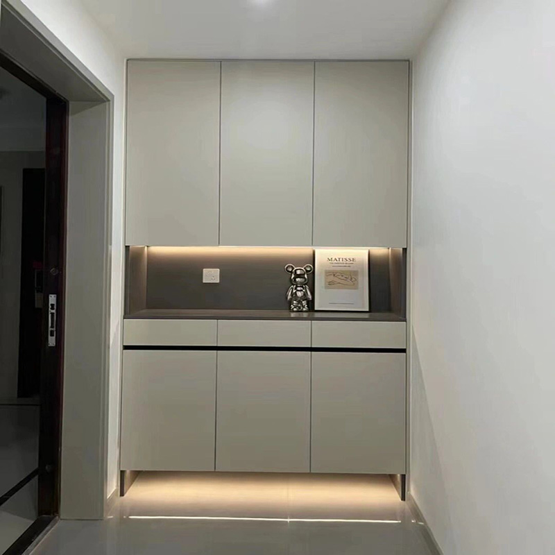 Factory Direct Customized Modern Wooden Shoe Cabinet Space Saving Entryway Hallway Storage Furniture with Large Capacity