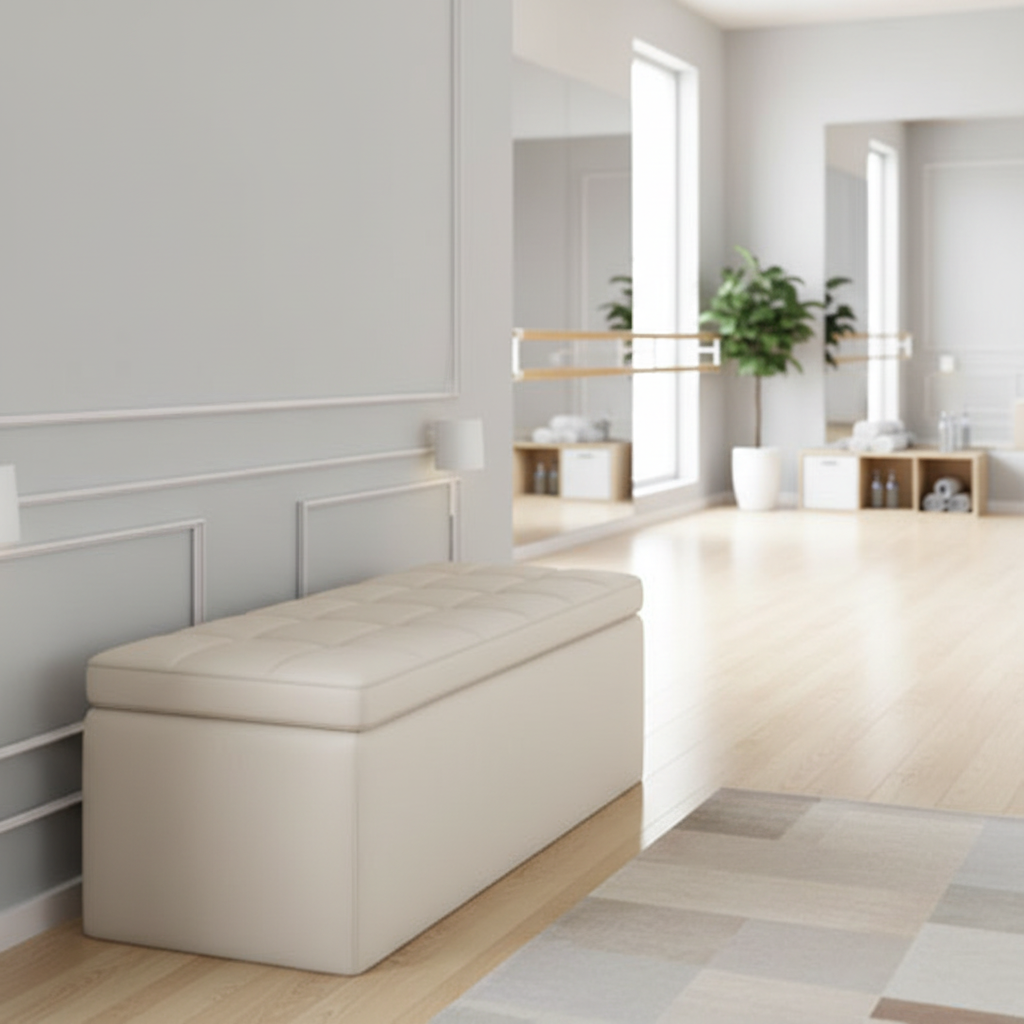 Modern Tufted PU Leather Eco-Friendly Storage Ottoman Bench Lift Top Cube Entryway Living Room Bedroom Hallway Hospital Villa