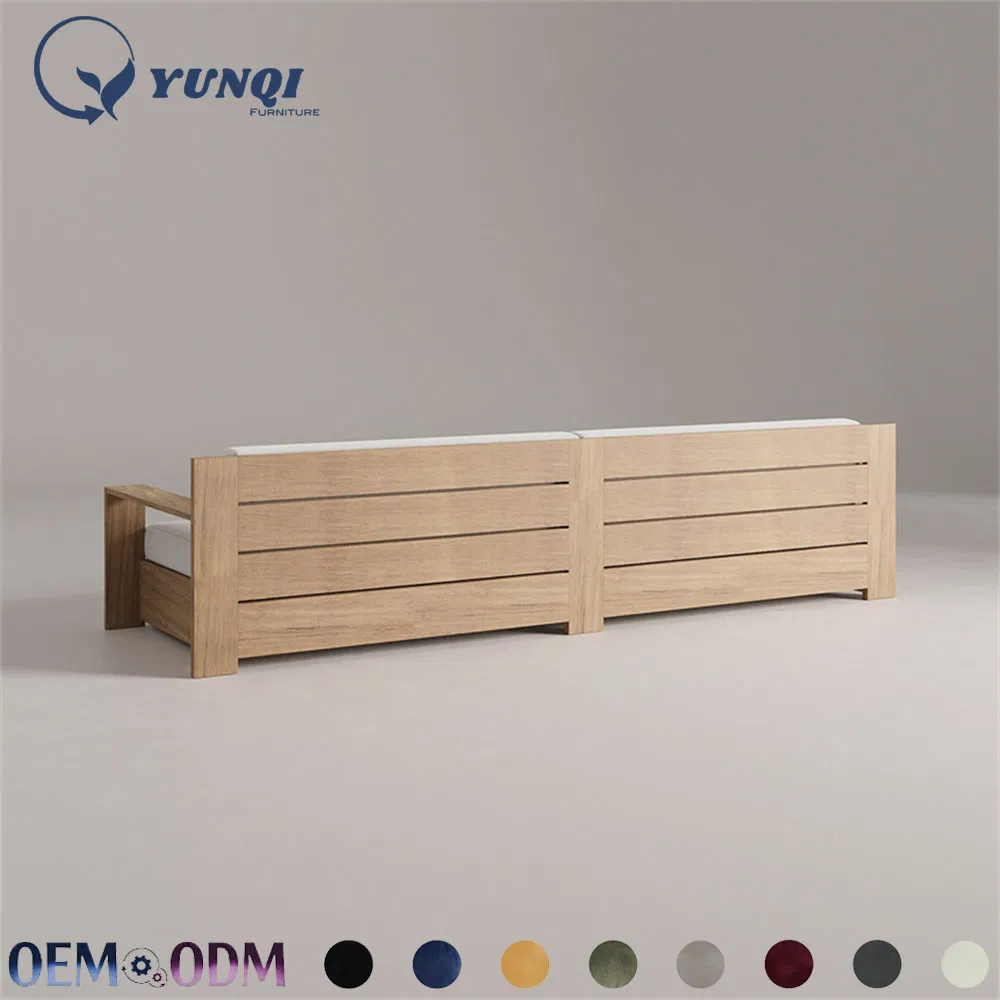 More Design Sustainable Teak Wood Outdoor Loveseat Sofa Eco-Friendly Garden Furniture