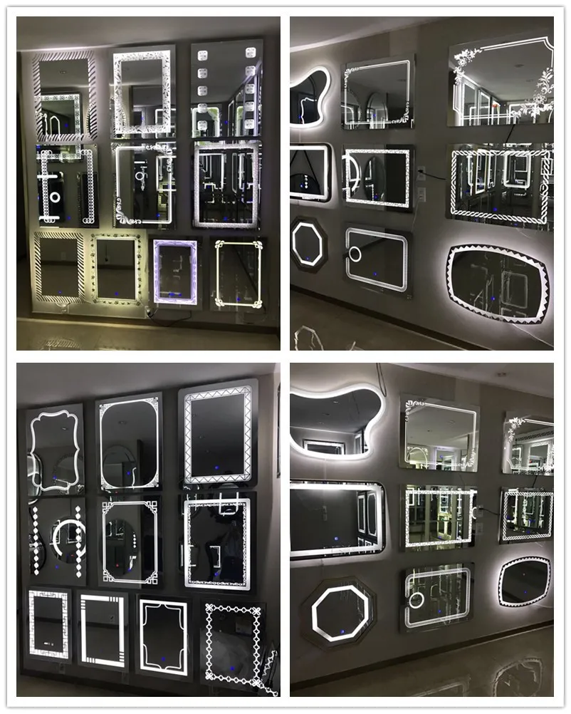 Modern Illuminated Bathroom Mirror with Stylish Decorative Accents