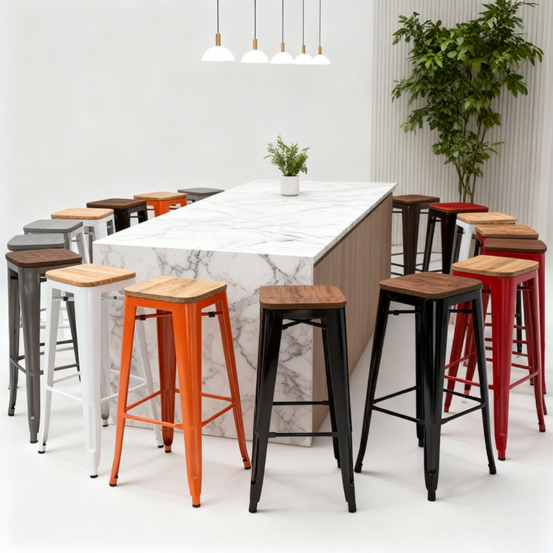 Upholstered Bar Stool with Backrest and Footrest Premium Fabric Comfortable Support for Game Room Entertainment Area