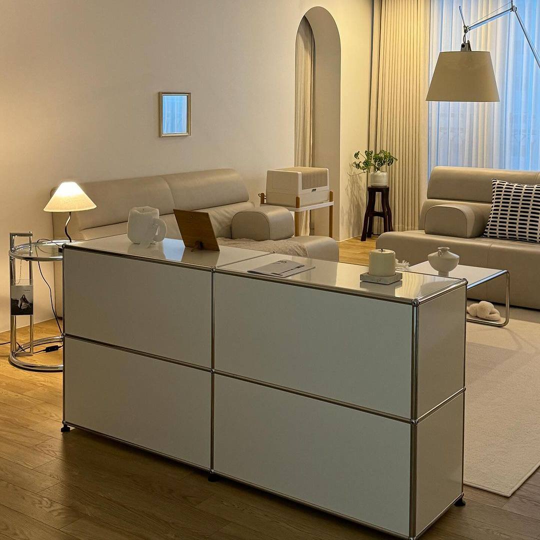 Customizable Modern Modular Furniture Minimalist Style Stainless Steel Home Furniture Sideboard Wardrobe Bedside