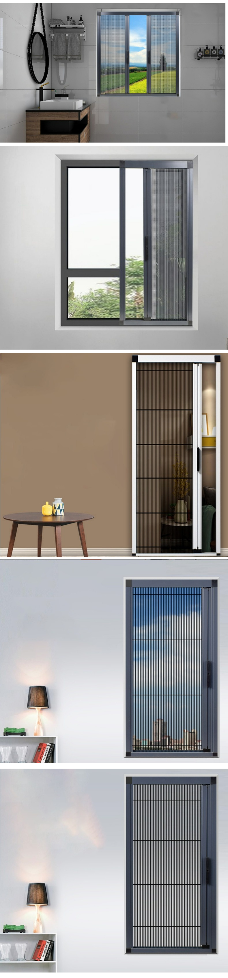 Folding Window Screen Detail View