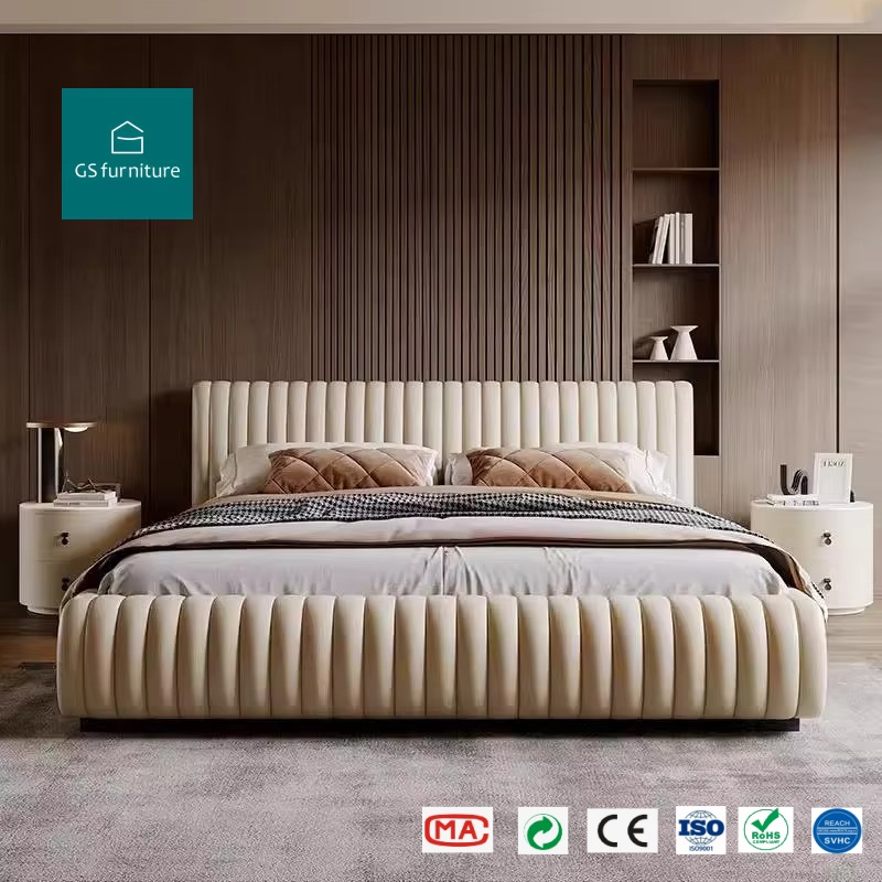 Modern Simple Cloth Bed Northern Europe Light Luxury Ins Wind Technology Cloth Tatami Master Bedroom Large Bed Customizable