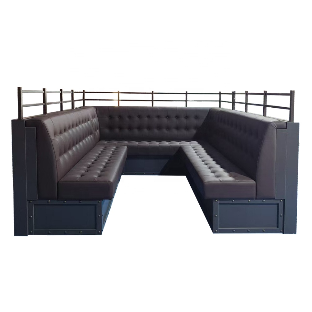 KTV & Bar Booth Seating Set - Custom U-Shaped, L-Shaped, and Corner Layouts for Entertainment Venues and Theater Game Rooms