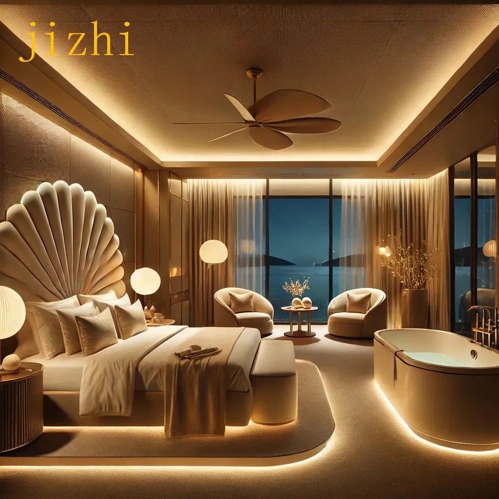 Eco-Friendly Hotel Bedroom Furniture FSC Certified Sustainable Wooden Hotel Bedroom Set with Anti-Scratch Surface for Hotel Suit