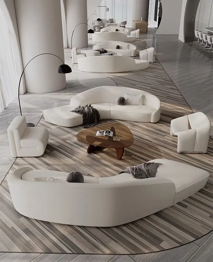 Natural Organic Jute Woven Texture Eco-Friendly Sustainable Couch Living Room Furniture