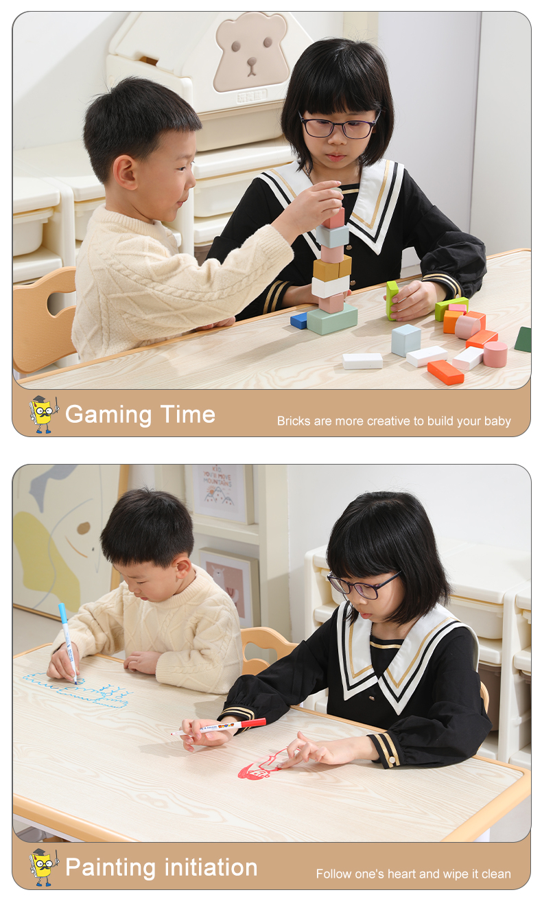 Children's table and chair set detail 5