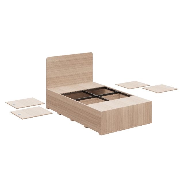 customization Modern Minimalist Single Bed Suitable for Hotel and Dormitory Furniture in Various Sizes