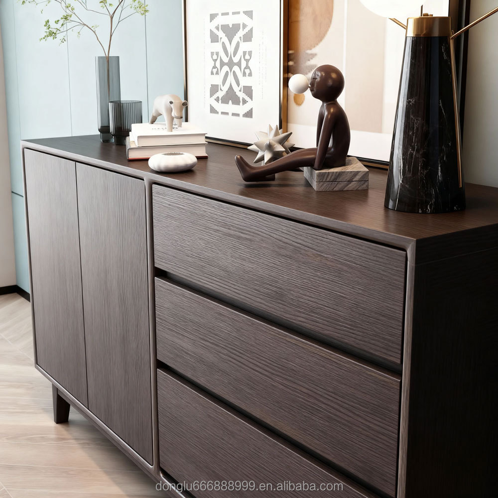 Modern Luxury Solid Wood Sideboard Cabinet Detail 6