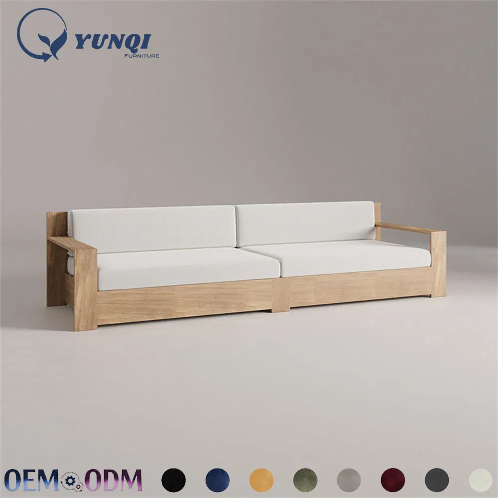 More Design Sustainable Teak Wood Outdoor Loveseat Sofa Eco-Friendly Garden Furniture